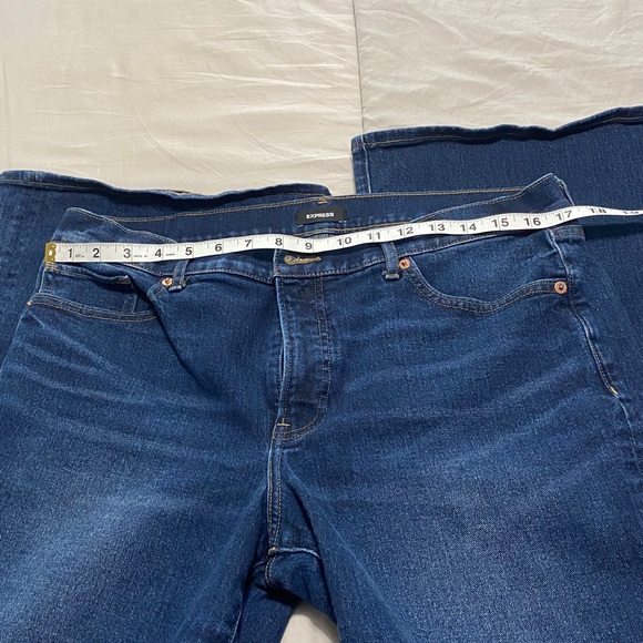 Express 70’s Flare Indigo Denim Jeans -12L - Picture 6 of 10